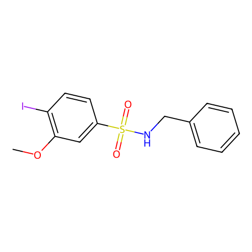 N-benzyl-4-iodo-3-methoxybenzenesulfonamide structure