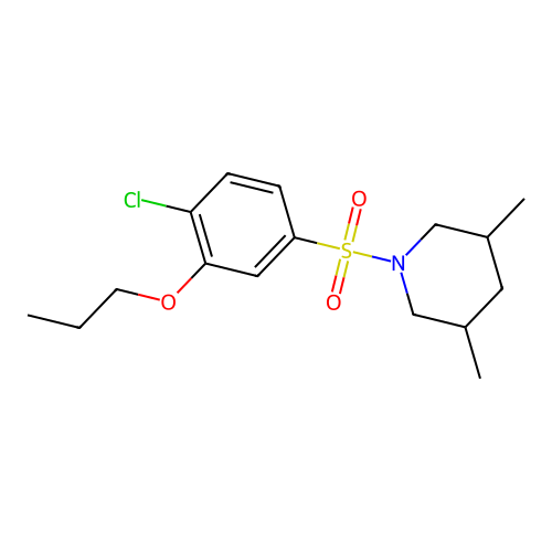 1-((4-Chloro-3-propoxyphenyl)sulfonyl)-3,5-dimethylpiperidine structure