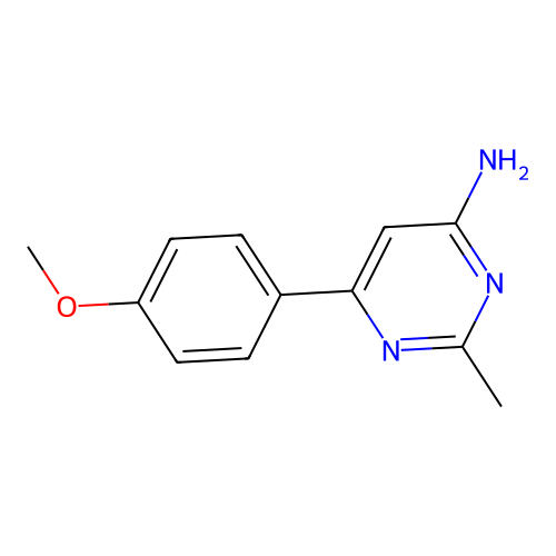 6-(4-甲氧基苯基)-2-甲基嘧啶-4-胺 structure