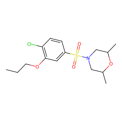 4-(4-Chloro-3-propoxybenzenesulfonyl)-2,6-dimethylmorpholine structure
