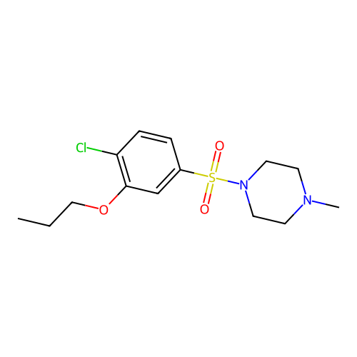 1-[(4-Chloro-3-propoxyphenyl)sulfonyl]-4-methylpiperazine structure