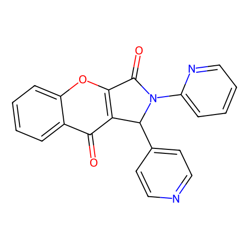 2-(Pyridin-2-yl)-1-(pyridin-4-yl)-1,2-dihydrochromeno[2,3-c]pyrrole-3,9-dione structure