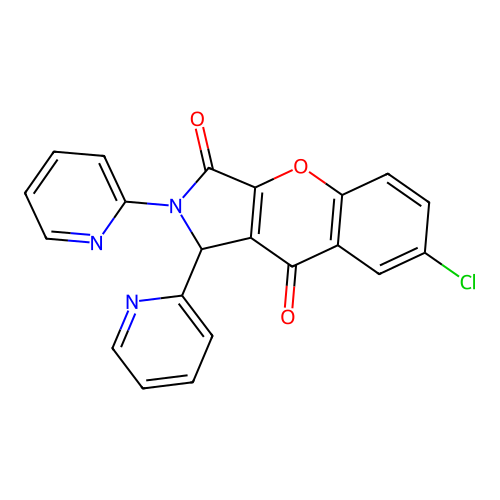 7-Chloro-1,2-di(pyridin-2-yl)-1,2-dihydrochromeno[2,3-c]pyrrole-3,9-dione structure