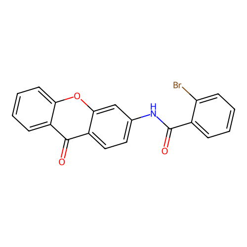 2-bromo-N-(9-oxo-9H-xanthen-3-yl)benzamide structure