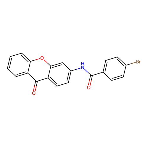 4-bromo-N-(9-oxo-9H-xanthen-3-yl)benzamide structure