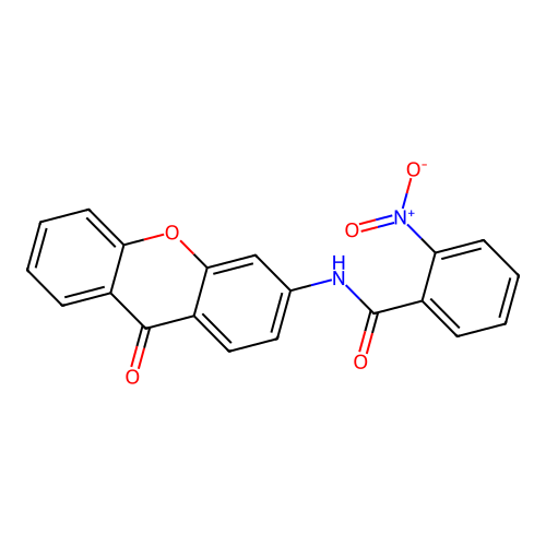 2-nitro-N-(9-oxo-9H-xanthen-3-yl)benzamide structure