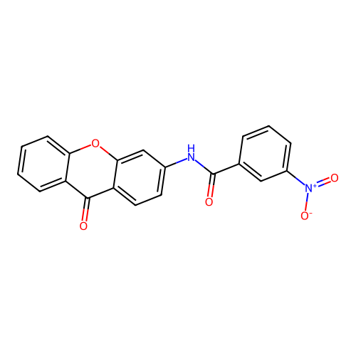 3-nitro-N-(9-oxo-9H-xanthen-3-yl)benzamide structure
