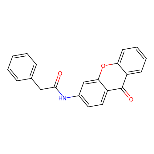 N-(9-oxo-9H-xanthen-3-yl)-2-phenylacetamide structure