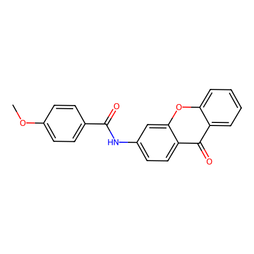 4-methoxy-N-(9-oxo-9H-xanthen-3-yl)benzamide structure