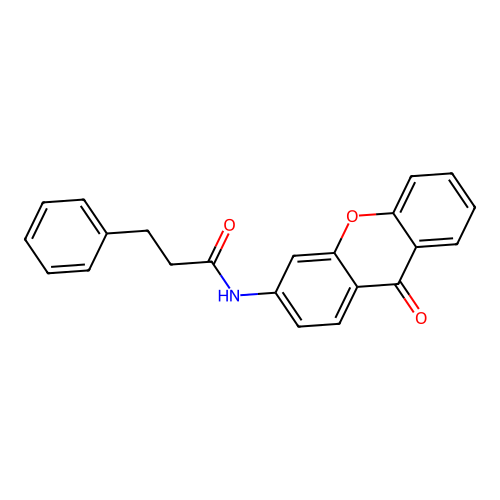 N-(9-oxo-9H-xanthen-3-yl)-3-phenylpropanamide structure