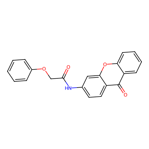 N-(9-oxo-9H-xanthen-3-yl)-2-phenoxyacetamide structure