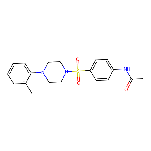 N-(4-{[4-(2-methylphenyl)piperazin-1-yl]sulfonyl}phenyl)acetamide structure