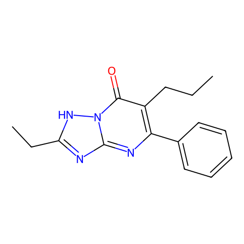 2-ethyl-5-phenyl-6-propyl[1,2,4]triazolo[1,5-a]pyrimidin-7(4H)-one structure