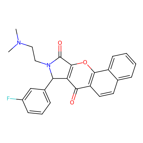 14-[2-(dimethylamino)ethyl]-13-(3-fluorophenyl)-17-oxa-14-azatetracyclo[8.7.0.0^{2,7}.0^{12,16}]heptadeca-1,3,5,7,9,12(16)-hexaene-11,15-dione structure