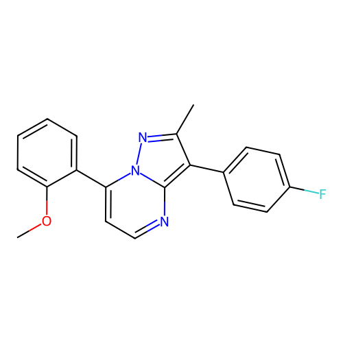 3-(4-Fluorophenyl)-7-(2-methoxyphenyl)-2-methylpyrazolo[1,5-a]pyrimidine structure