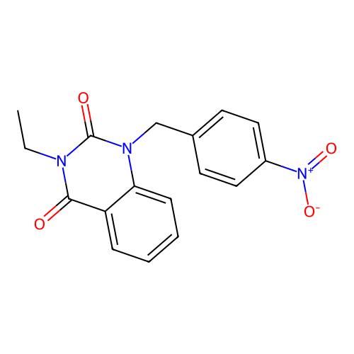 3-ethyl-1-(4-nitrobenzyl)quinazoline-2,4(1H,3H)-dione structure