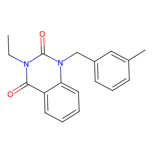 3-Ethyl-1-[(3-methylphenyl)methyl]quinazoline-2,4-dione structure