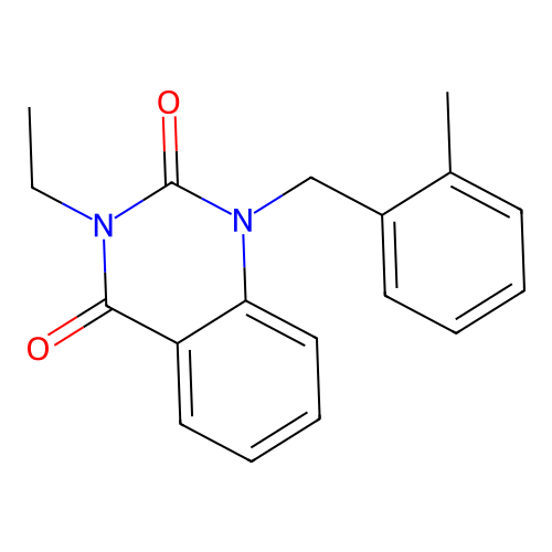 3-ethyl-1-(2-methylbenzyl)quinazoline-2,4(1H,3H)-dione structure