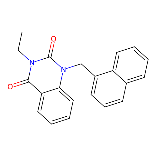 3-Ethyl-1-(naphthylmethyl)-1,3-dihydroquinazoline-2,4-dione structure