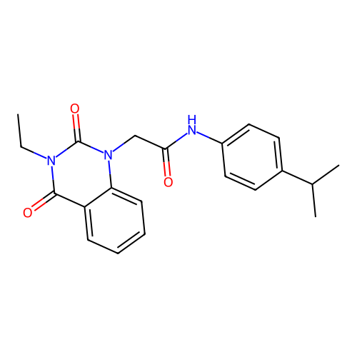 2-(3-ethyl-2,4-dioxo-3,4-dihydroquinazolin-1(2H)-yl)-N-[4-(propan-2-yl)phenyl]acetamide structure
