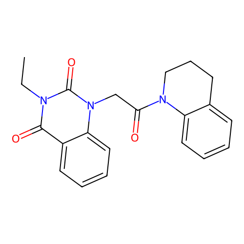1-[2-(3,4-dihydroquinolin-1(2H)-yl)-2-oxoethyl]-3-ethylquinazoline-2,4(1H,3H)-dione structure