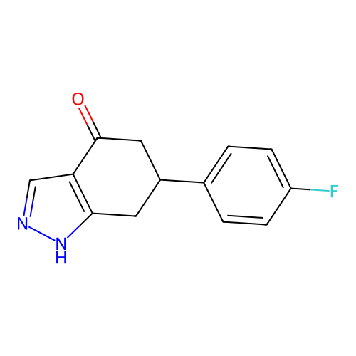 6-(4-fluorophenyl)-1,5,6,7-tetrahydro-4H-indazol-4-one structure