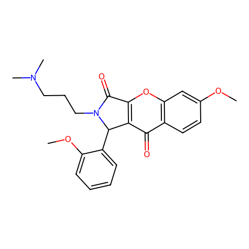 2-(3-(dimethylamino)propyl)-6-methoxy-1-(2-methoxyphenyl)-1,2-dihydrochromeno[2,3-c]pyrrole-3,9-dione structure