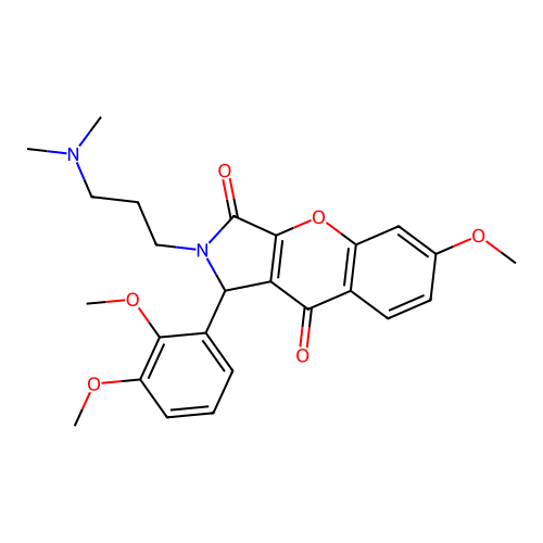 1-(2,3-dimethoxyphenyl)-2-[3-(dimethylamino)propyl]-6-methoxy-1,2-dihydrochromeno[2,3-c]pyrrole-3,9-dione structure