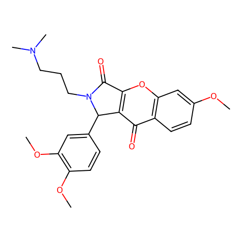 1-(3,4-dimethoxyphenyl)-2-[3-(dimethylamino)propyl]-6-methoxy-1,2-dihydrochromeno[2,3-c]pyrrole-3,9-dione structure