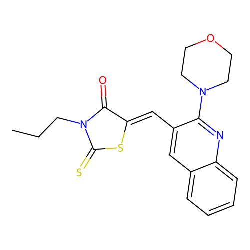 (Z)-5-((2-morpholinoquinolin-3-yl)methylene)-3-propyl-2-thioxothiazolidin-4-one structure
