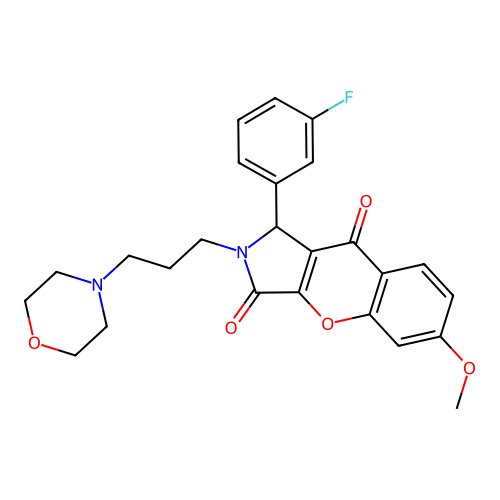 1-(3-fluorophenyl)-6-methoxy-2-[3-(morpholin-4-yl)propyl]-1,2-dihydrochromeno[2,3-c]pyrrole-3,9-dione structure