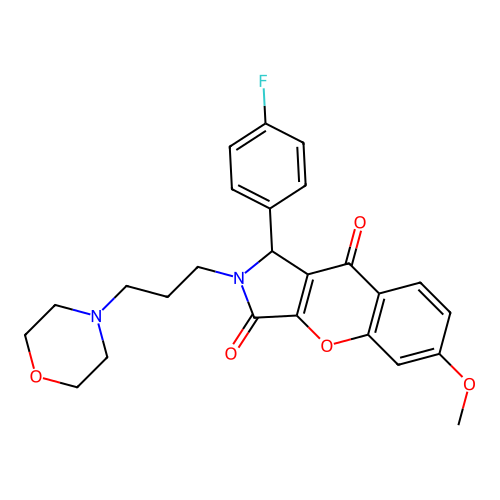 1-(4-fluorophenyl)-6-methoxy-2-[3-(morpholin-4-yl)propyl]-1,2-dihydrochromeno[2,3-c]pyrrole-3,9-dione structure