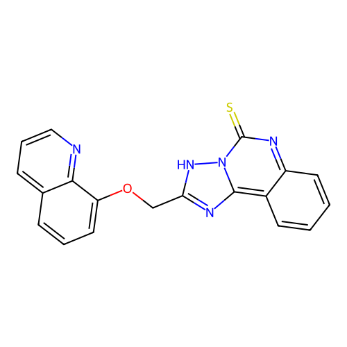2-[(Quinolin-8-yloxy)methyl][1,2,4]triazolo[1,5-c]quinazoline-5-thiol structure