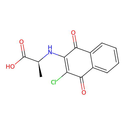 N-(3-chloro-1,4-naphthoquinon-2-yl)--alanine structure