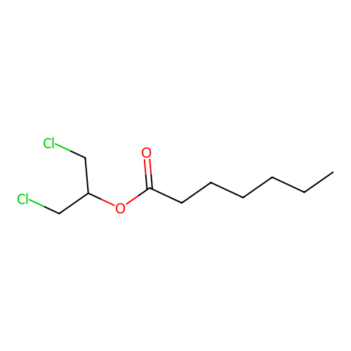 Heptanoic acid, 2-chloro-1-(chloromethyl)ethyl ester structure