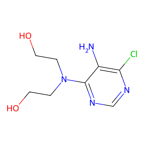 Ethanol, 2,2'-[(5-amino-6-chloro-4-pyrimidinyl)imino]bis- structure