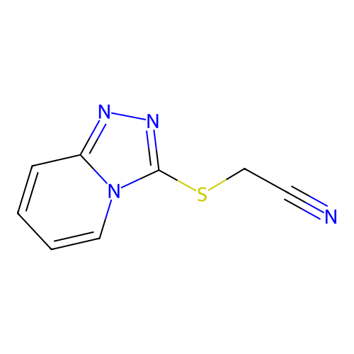 Acetonitrile, (1,2,4-triazolo[4,3-a]pyridin-3-ylthio)- structure