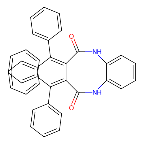 3,4-Dibenzhydrylidene-1,6-dihydro-1,6-benzodiazocine-2,5-dione structure
