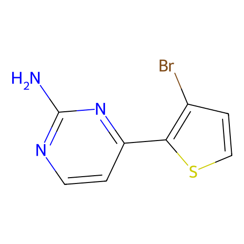 4-(3-Bromo-2-thienyl)-2-pyrimidinamine structure