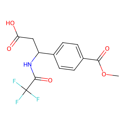 3-[4-(Methoxycarbonyl)phenyl]-3-[(2,2,2-trifluoroacetyl)amino]propanoic acid structure