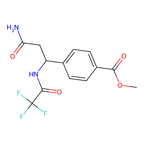 Methyl 4-{3-amino-3-oxo-1-[(2,2,2-trifluoroacetyl)amino]propyl}benzenecarboxylate structure