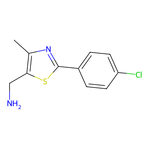[2-(4-Chlorophenyl)-4-methyl-1,3-thiazol-5-yl]methanamine structure