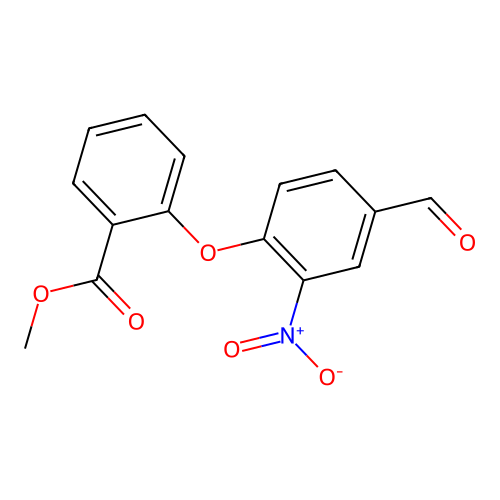 Methyl 2-(4-formyl-2-nitrophenoxy)benzoate structure