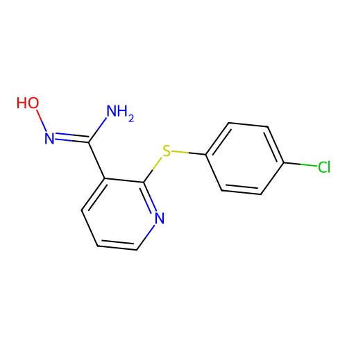 2-[(4-chlorophenyl)sulfanyl]-N'-hydroxy-3-pyridinecarboximidamide structure