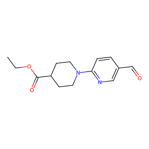 Ethyl 1-(5-formylpyridin-2-yl)piperidine-4-carboxylate structure