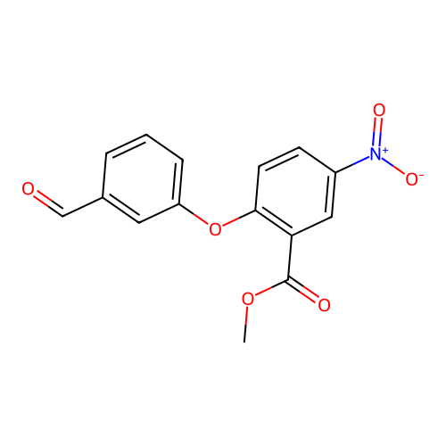 Methyl 2-(3-formylphenoxy)-5-nitrobenzoate structure