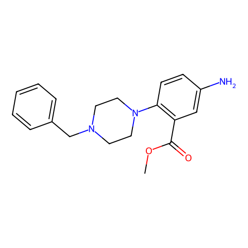 Methyl 5-amino-2-(4-benzylpiperazin-1-yl)benzoate structure