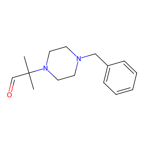 2-(4-Benzylpiperazin-1-yl)-2-methylpropanal structure
