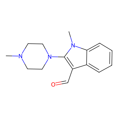 1-Methyl-2-(4-methylpiperazin-1-yl)-1H-indole-3-carbaldehyde structure