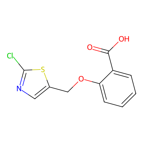 2-[(2-chloro-1,3-thiazol-5-yl)methoxy]benzoic Acid structure